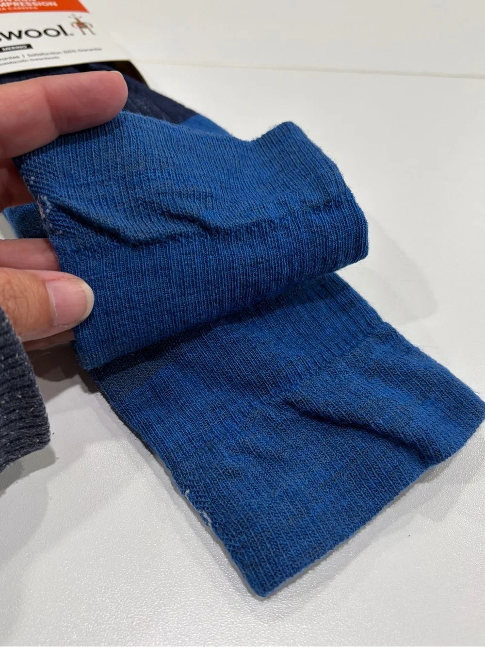 SmartWool Women's XL Run Targeted Cushion Compression Socks Navy Blue NWT